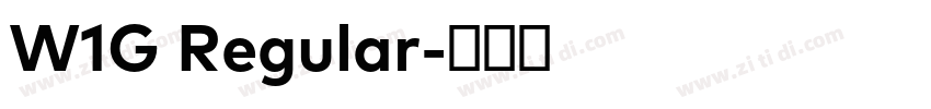 W1G Regular字体转换